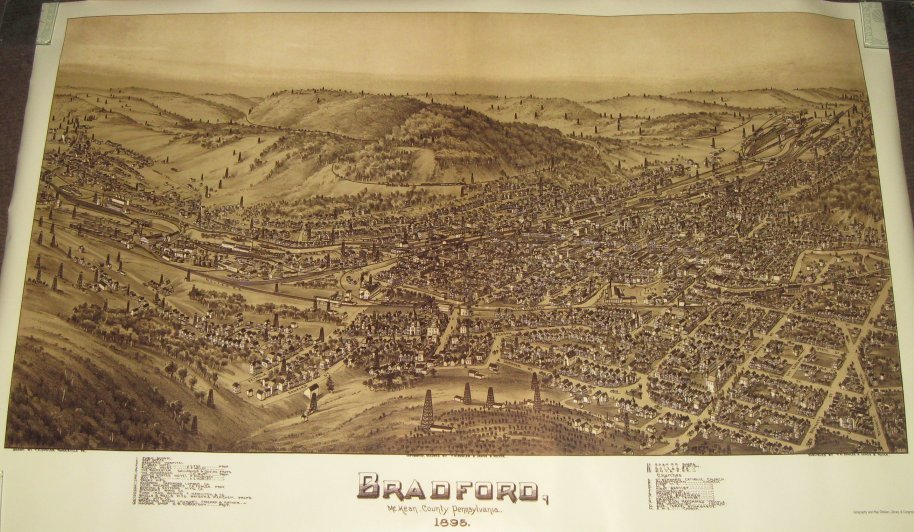 Detailed 1895 Bradford, PA Map - Full View