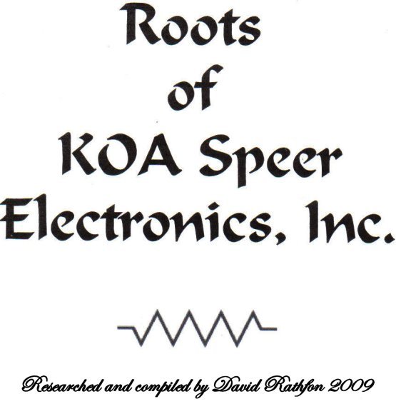 Roots of KOA Speer - donated by Dave Rathfon