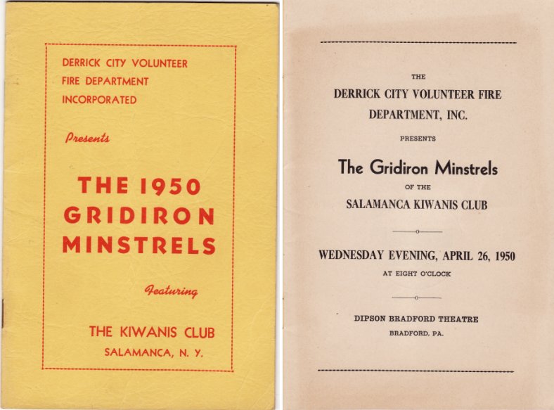 1950 music show booklet full of store ads