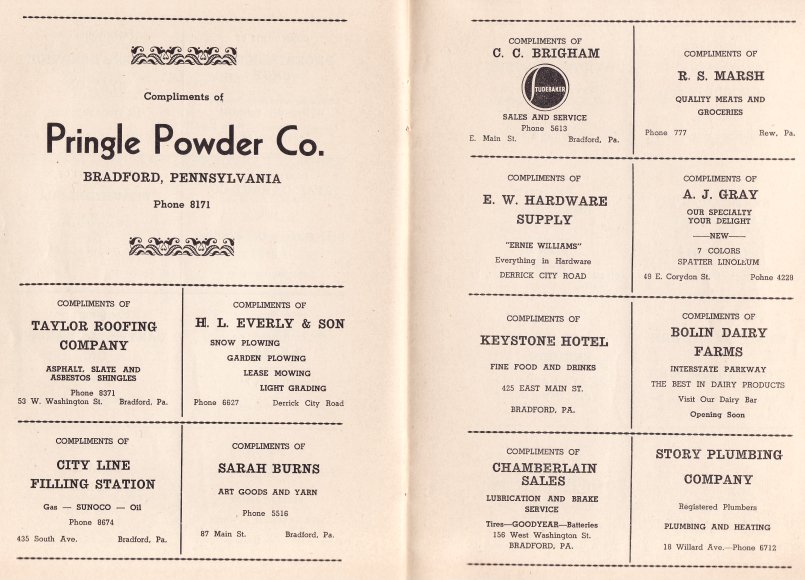 Pringle Powder Co, Taylor Roofing, City Line, Bolin Dairy