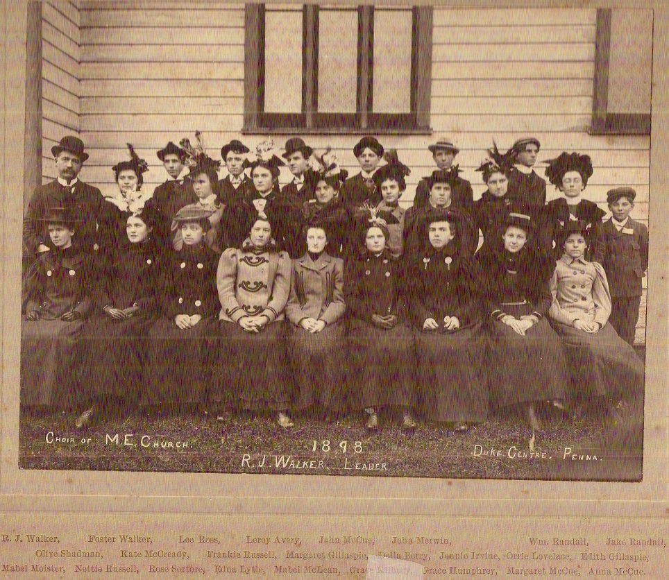 Duke Center Methodist Church Choir 1898 -don./C. Humphrey