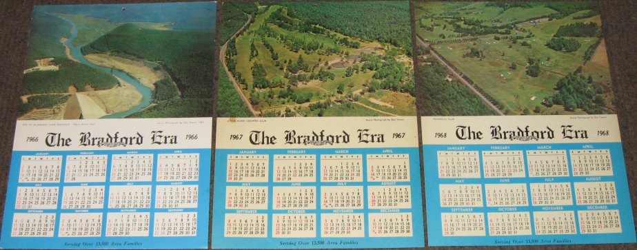 1966 Allegheny Reservoir, '67 Pine Acres, '68 Penhills