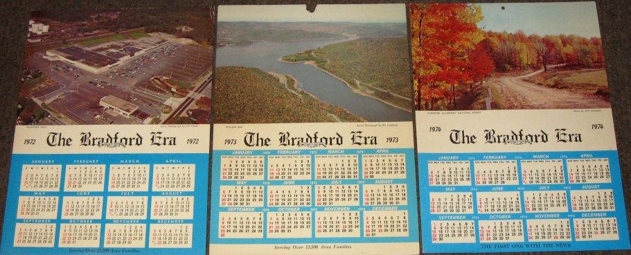 '72 Bradford Mall, '73 Willow Bay, '74 ANF