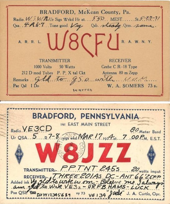 1931 & 1934 Radio Transmitter I.D. Cards