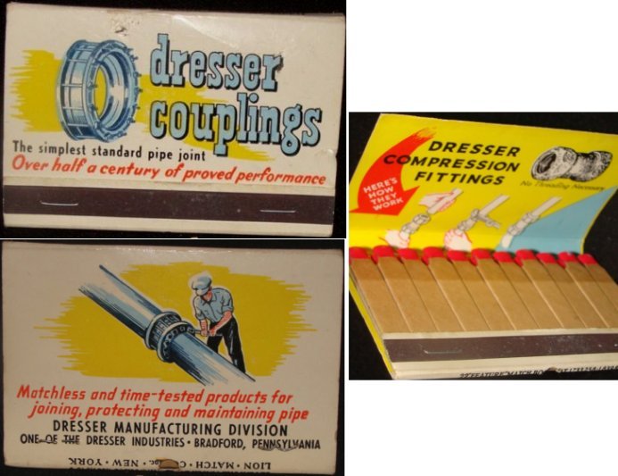 Dresser Manufacturing Co. matchbook