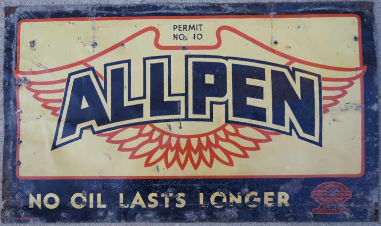 ALLPEN Oil sign