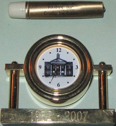 Sunnybrook Dairies Crosby Ice Cream penlight / BHS mini clock