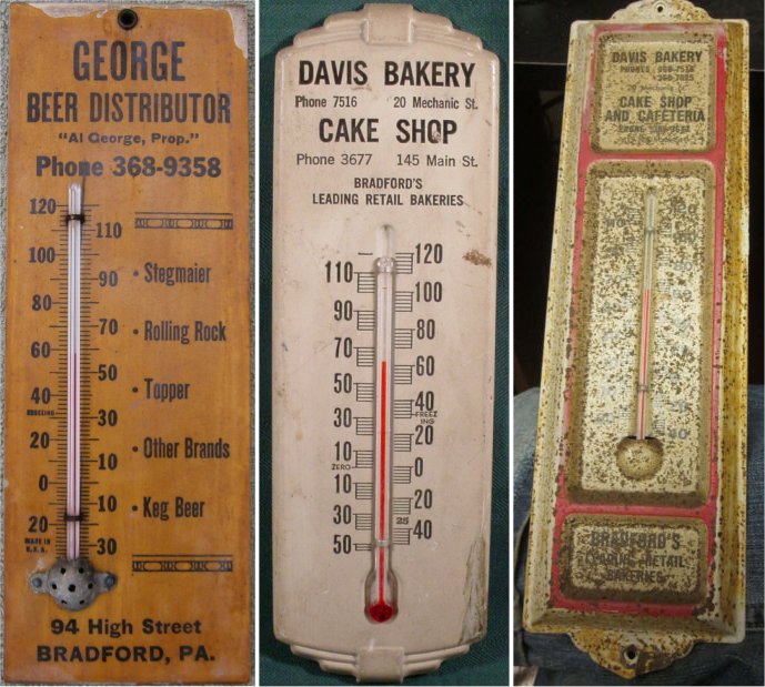 George Beer Distirbutors / Davis Bakery -thermometers