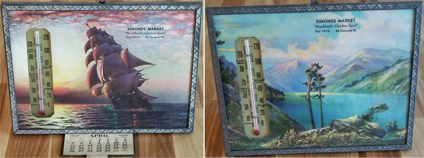 Simonds Market ad thermometers