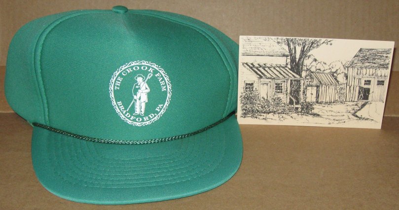 crook farm hat & postcard