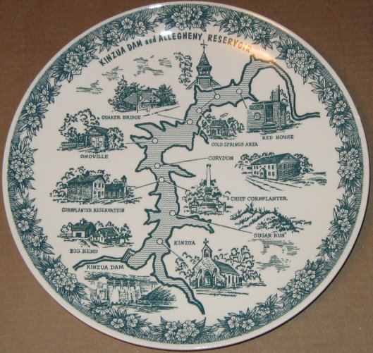 kinzua dam & allegheny reservoir plate