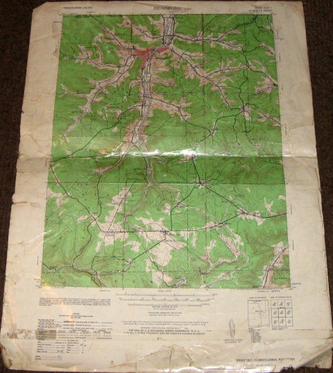 bradford topographic map 1961