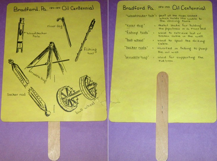 handmade bradford oil centennial sign 1971