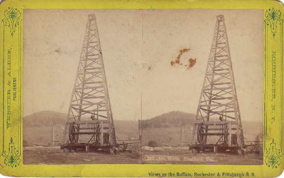 oil derrick stereoscope