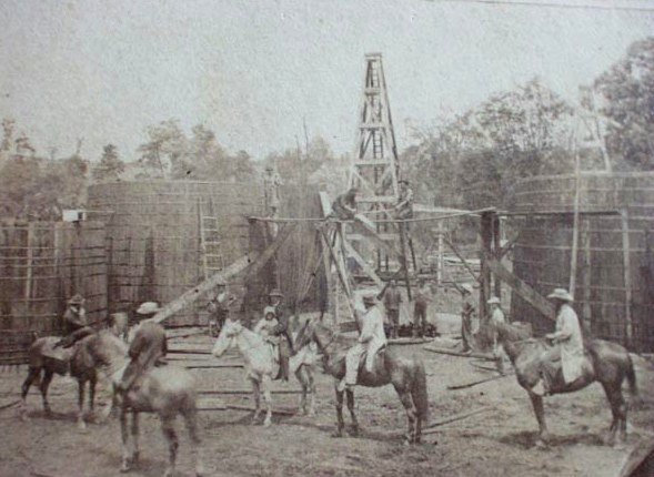 Oil Derrick & Storage Tanks, Pithole PA -don./D. Rathfon
