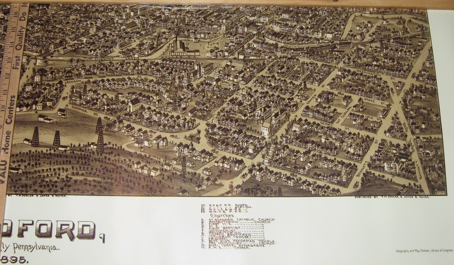 Close-up of lower right quadrant - Summer St. to Brookline St.