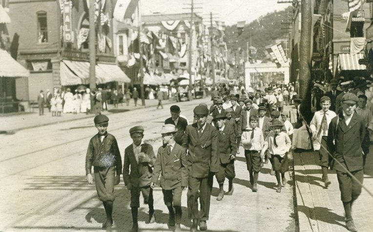 boys at parade