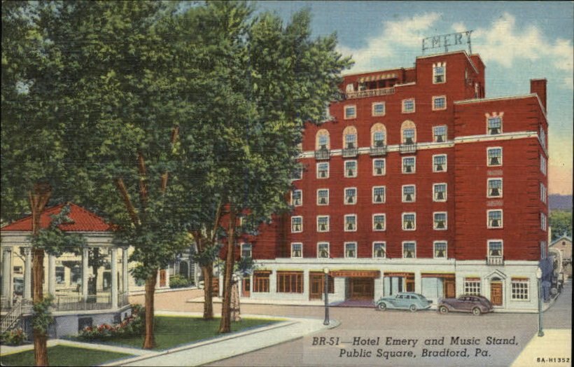 Emery Hotel & Music Stand in Public Square