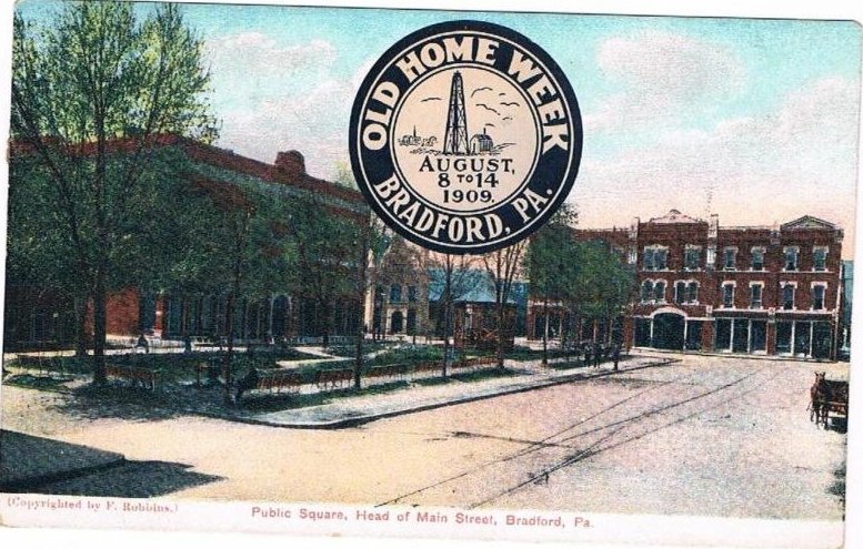 Bradford Old Home Week 1909 ad postcard