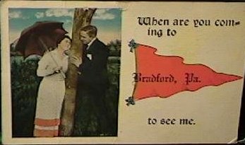 Bradford Souvenir Postcard 1920 -donated by Mary Fairbanks