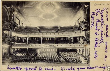 Inside of Bradford Theatre 1906