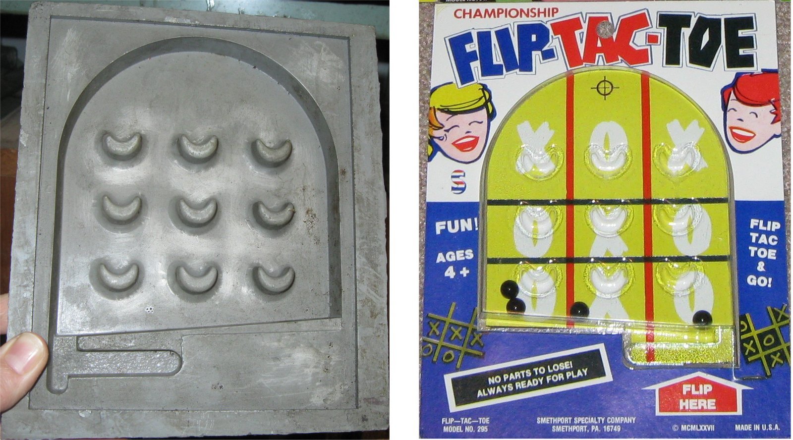 Flip-for-Fun Game with Mold Form