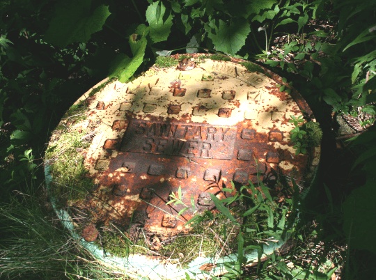 one of many manhole covers