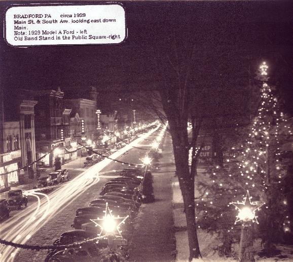 Bradford Square & Main St 1929, donated by Dave Rathfon