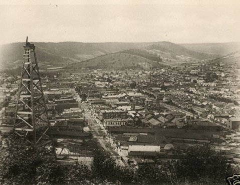 View of Bradford from Mt. Raub (bare hills in background)